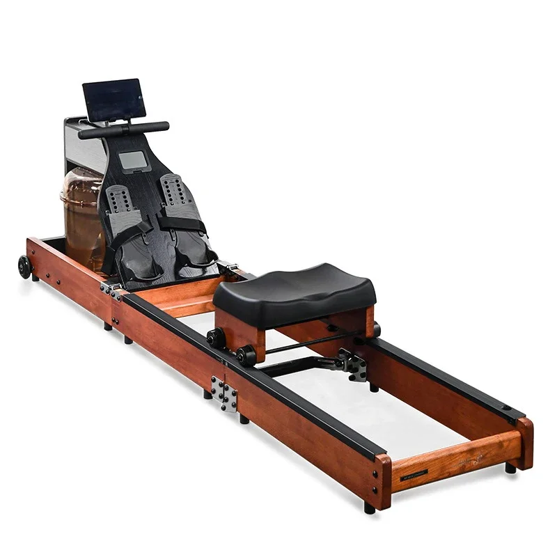 Household 220v Water Resistance Rowing Machine Intelligent Household Fitness Equipment Foldable Silent Double Track Rowing Devic