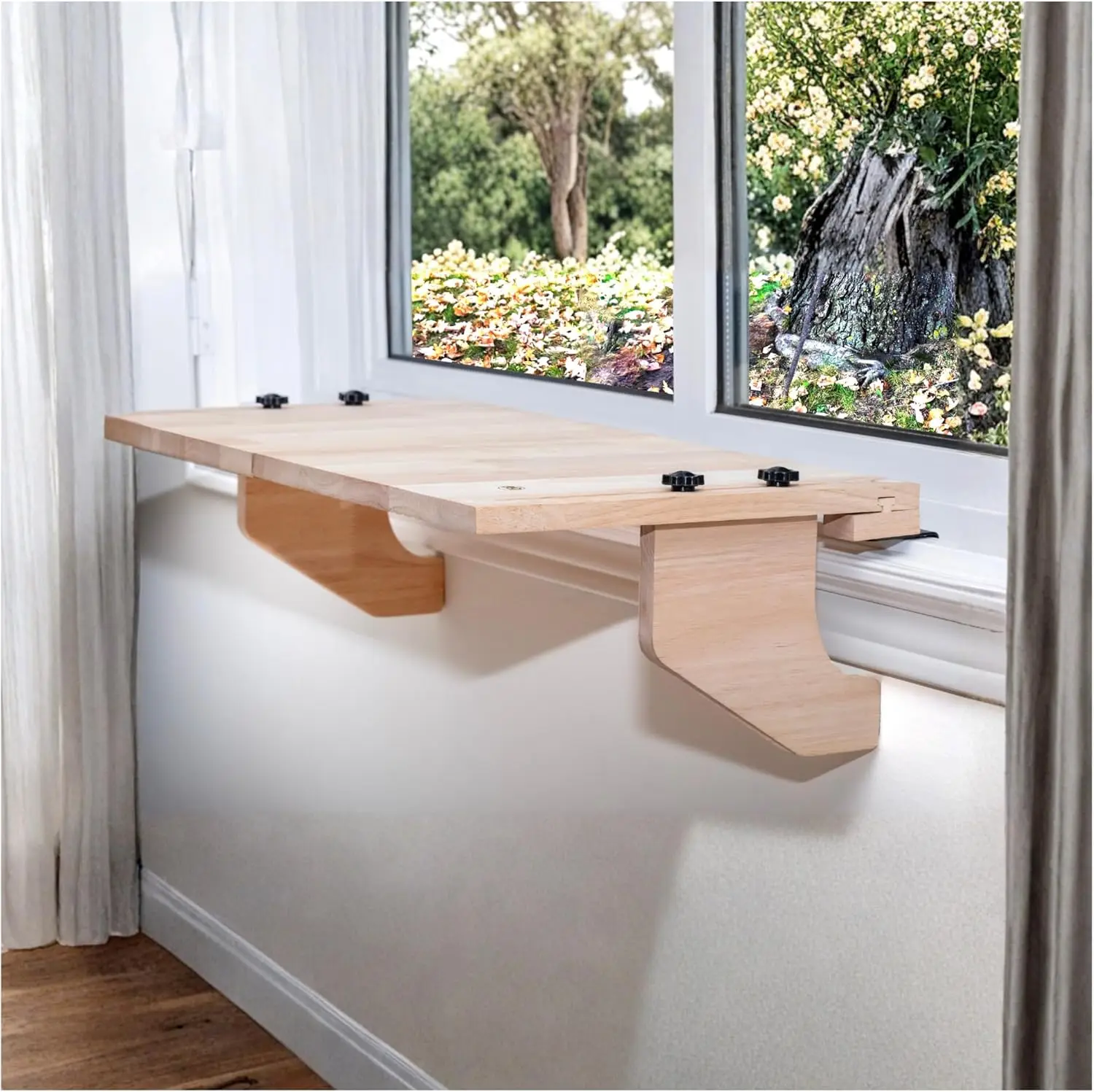 

Регулируемая полка для растений на подоконник, не требует сверления, выдерживает до 13,6 кг, для арендаторов и домашнего декора.