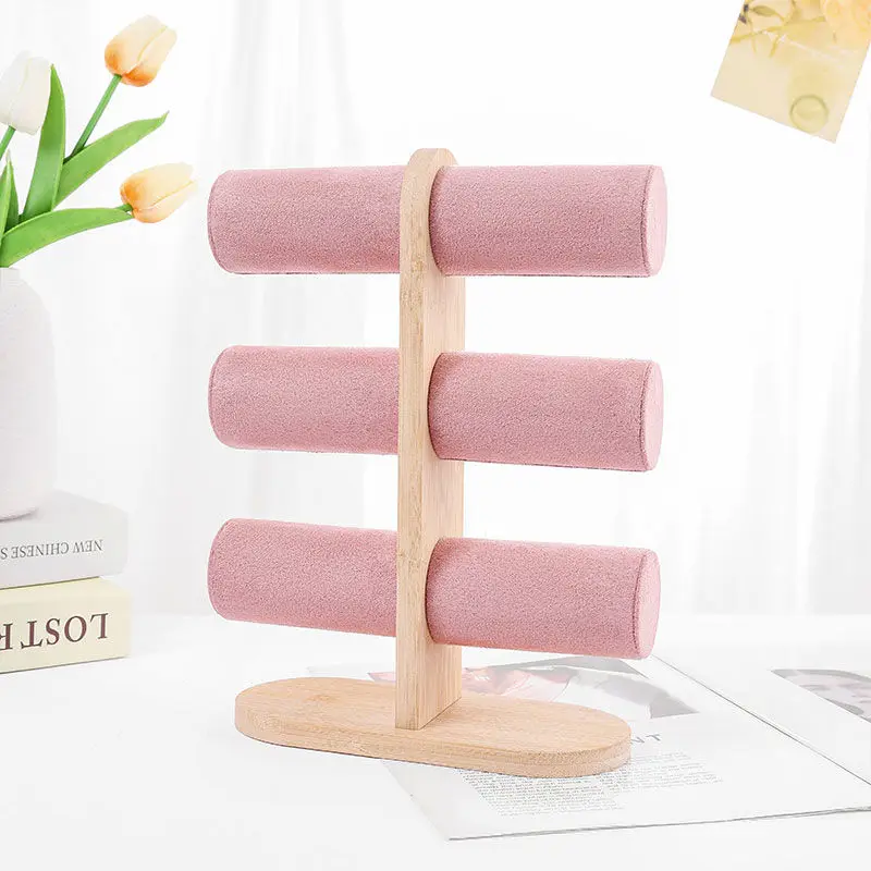 

Wooden Bracelet Jewelry Bracelet Headband Watch Storage Jewelry Hair Band Bracelet Props Hair Clip Display Rack Home Gadgets