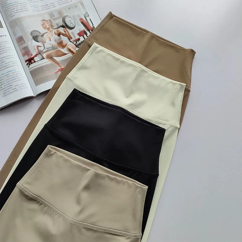 Damen High-Waist Yoga-Hose, Hüftstraffende Schnelltrocknende Fitness-Leggings, Sommer-Sport-Hose mit Hoher Elastizität – Detail 6