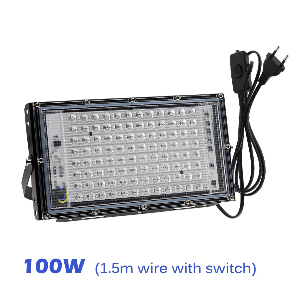 220V 50W 100W 200W 300W UV Led Floodlight Ultraviolet Led Stage Blacklight Effect Light Flood Lamp Disco Party Stage Backlight