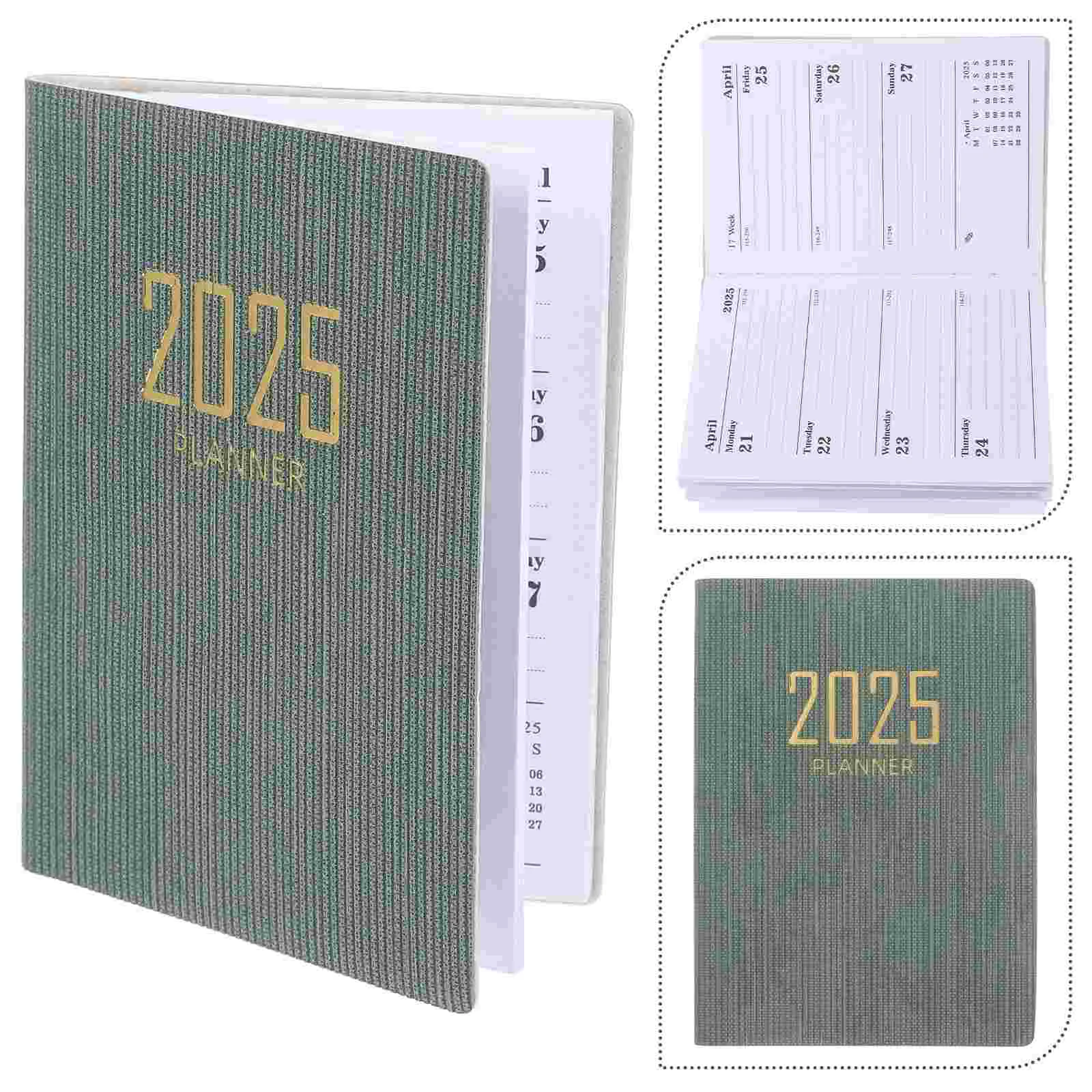 2025 Schedule Students Agenda Notepad Digital Calendar Portable Notebook Mini Binder Planner Books Academic Delicate Daily