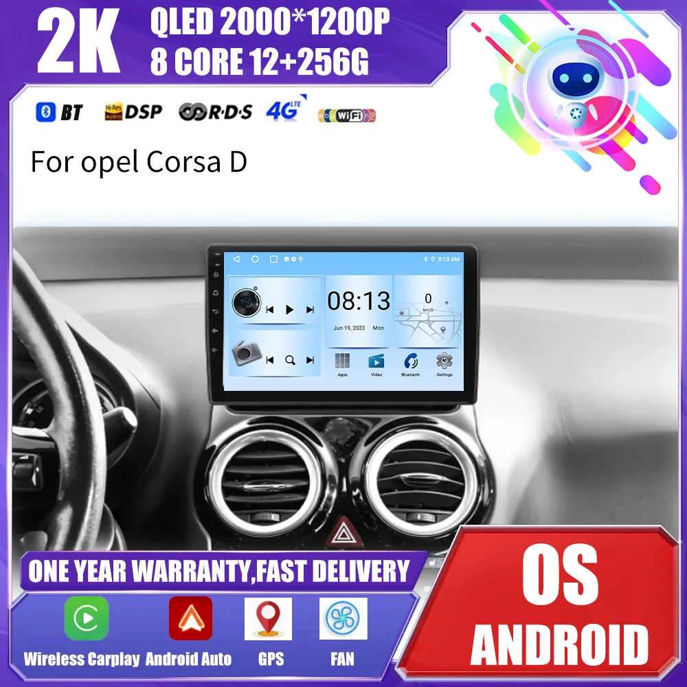 

Car Android AutoRadio Multimedia Player For Opel Corsa D 2007 - 2012 Wireless Carplay NO 2 Din Head Unit Navigation Stereo
