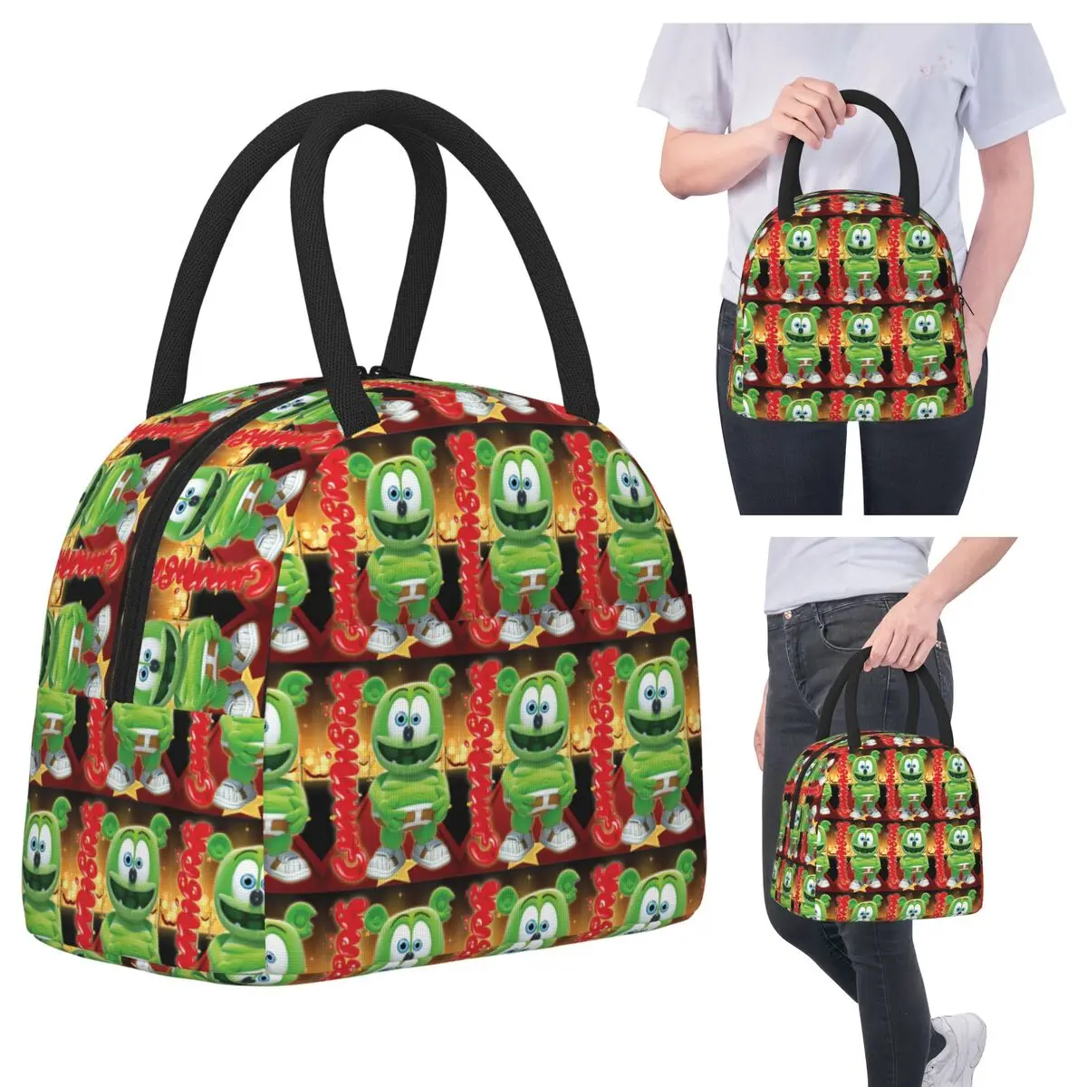

Gummibar (The Gummy Bear) Redcarpet Insulated Lunch Bag for Kids School Cooler Thermal Food Box Tote Lunch Boxes Container