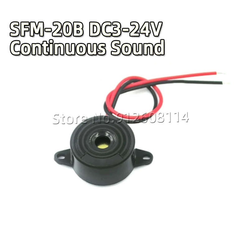 2PCS SFM-27 95DB Alarm High-decibel DC 3-24V 12V Electronic Buzzer Beep Alarm Intermittent Continuous Beep for Arduino Car Van