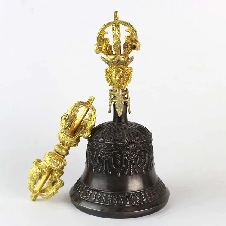 

Wholesale Buddhist articles -Practice of Tantric ritual # Tibetan Nepal Buddhism gilding Jin Gangchu Vajra buddha vajra bell