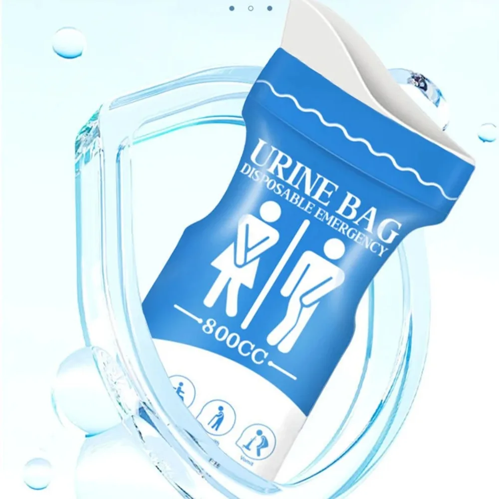10Pcs 800CC Disposable Urine Bags, Unisex Portable Emergency Travel Pee & Vomit Bags for Outdoor Use
