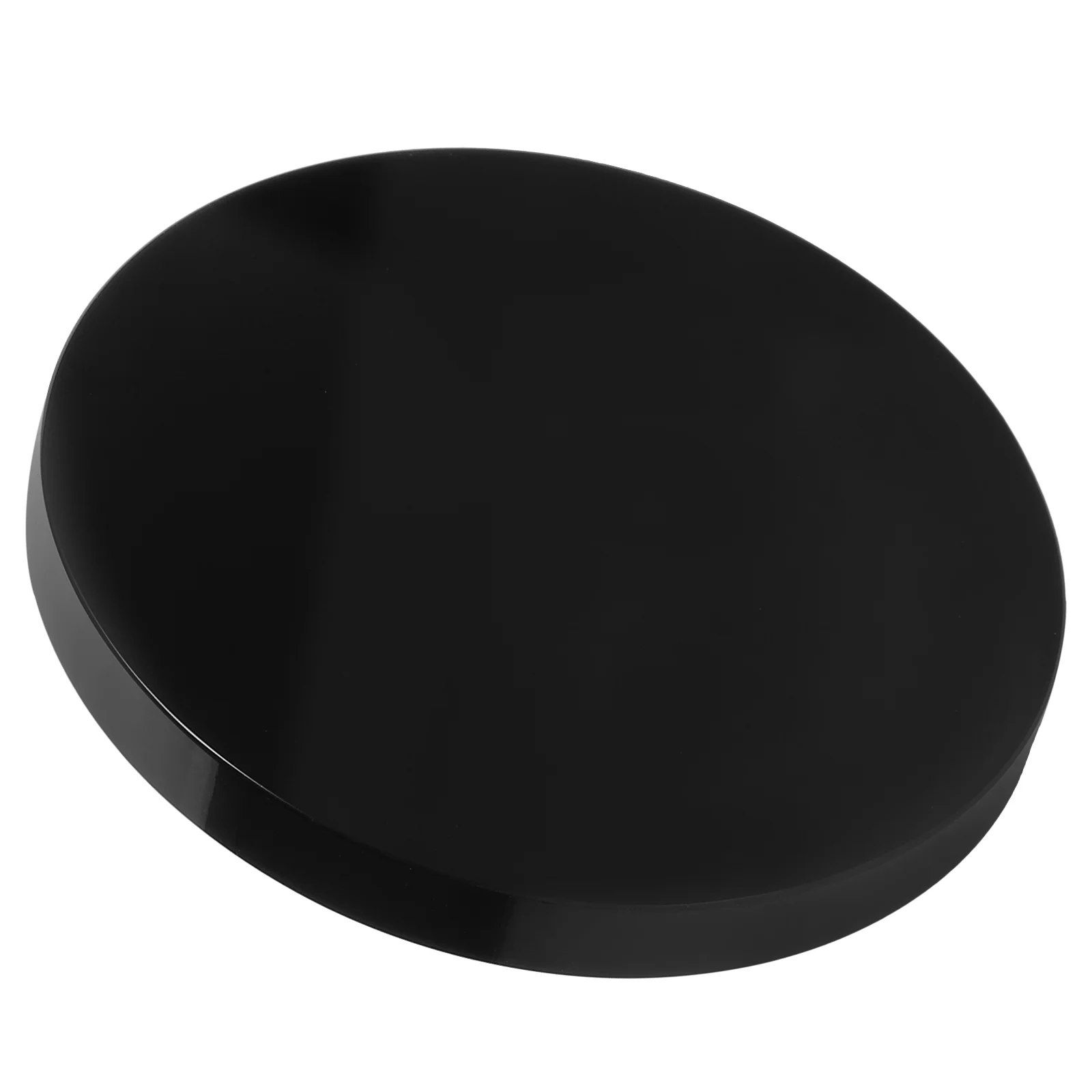 Obsidian Mirror Decor Decorative Black Plates Scrying Stone Table Centerpiece Nail Decoration