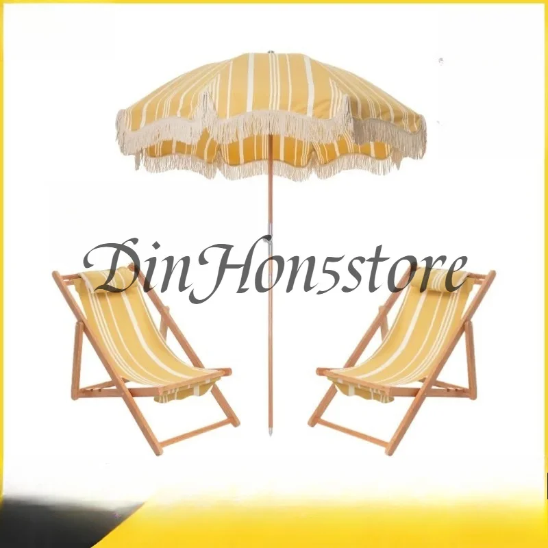 Outdoor Patio Umbrellas Nordic Customizable 2M Beach Umbrella Outdoor Sun Protection Portable Folding Parasol Outdoor Furniture