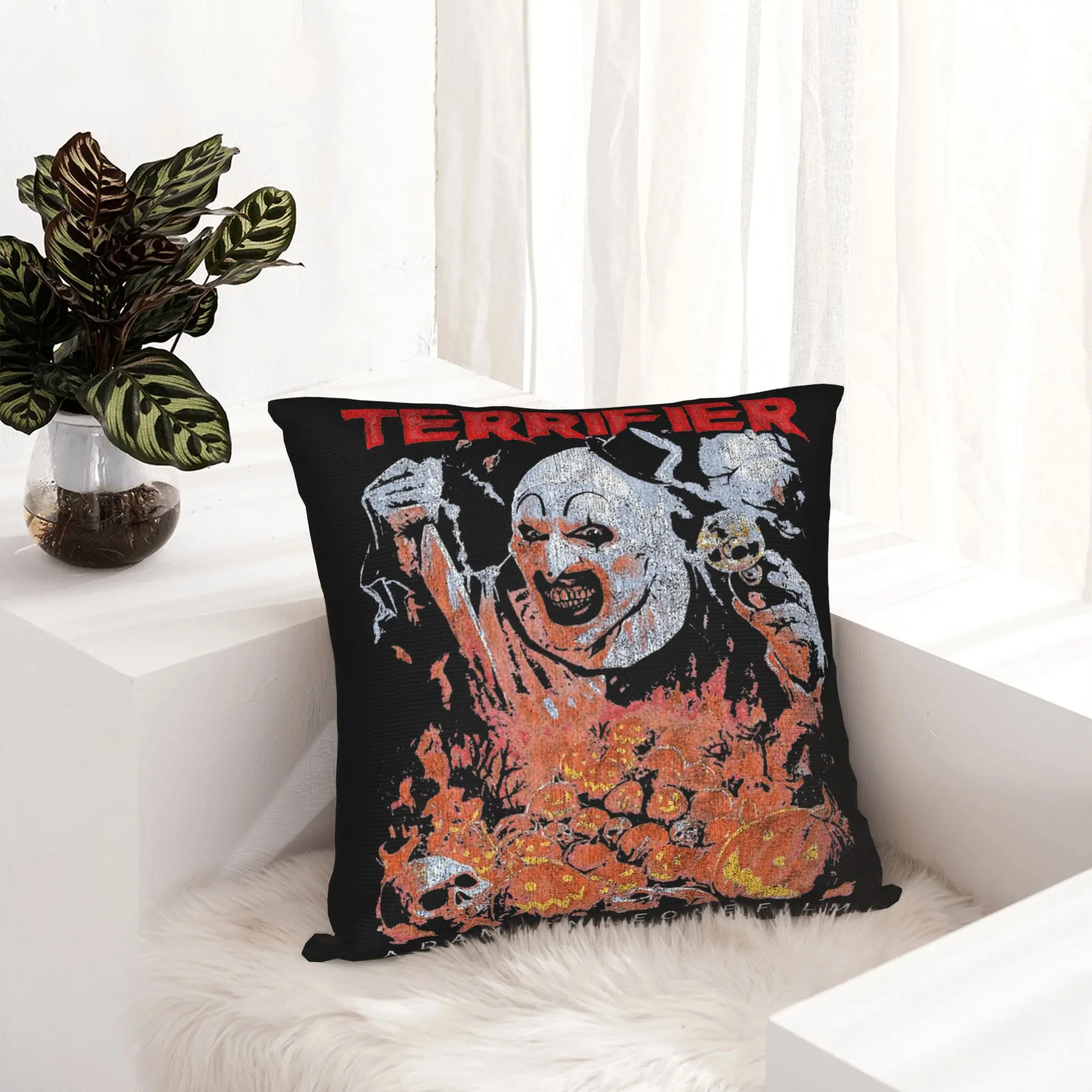 Terrifier Horror Cult Pillowcase Soft Polyester Cushion Cover Decoration  Pillow Case Cover Home Square 40X40cm