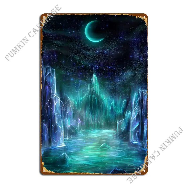 The Midnight Realms Metal Plaque Design Cave Wall Decor Plaques Tin Sign Poster