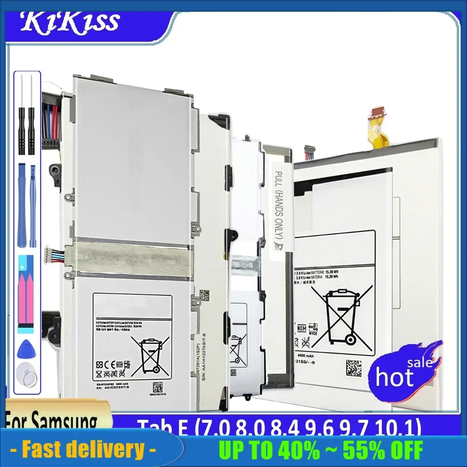 Battery For Samsung Galaxy Tab 2 3 4, Tab S, S2, S3, Tab A, E, 7.0, 8.0, 8.4, 9.6, 9.7, 10.1, 10.5, Pro 8.4 Note 8 10.1 12.2