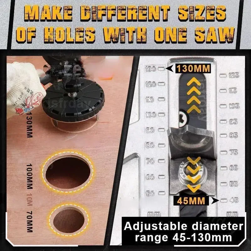 Adjustable Punching Saw E901 Ah 45-130 I 5978000 Interior Fitment Works and For Sawing Various Diameters During Refurbishment