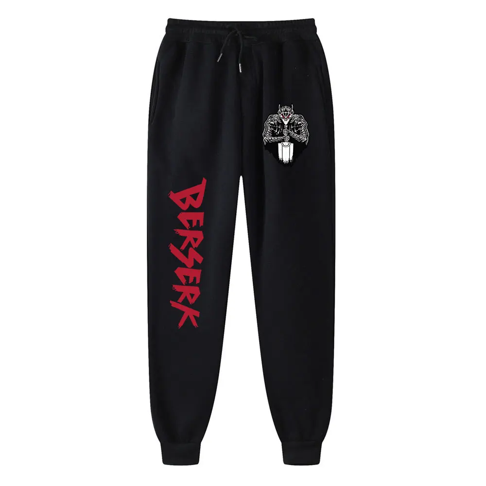 

Mens Casual Anime Berserk Pants Autumn Fleece Sweatpants Men Running Jogger Sports Gym Trousers Fashion Workout Men Pants Long