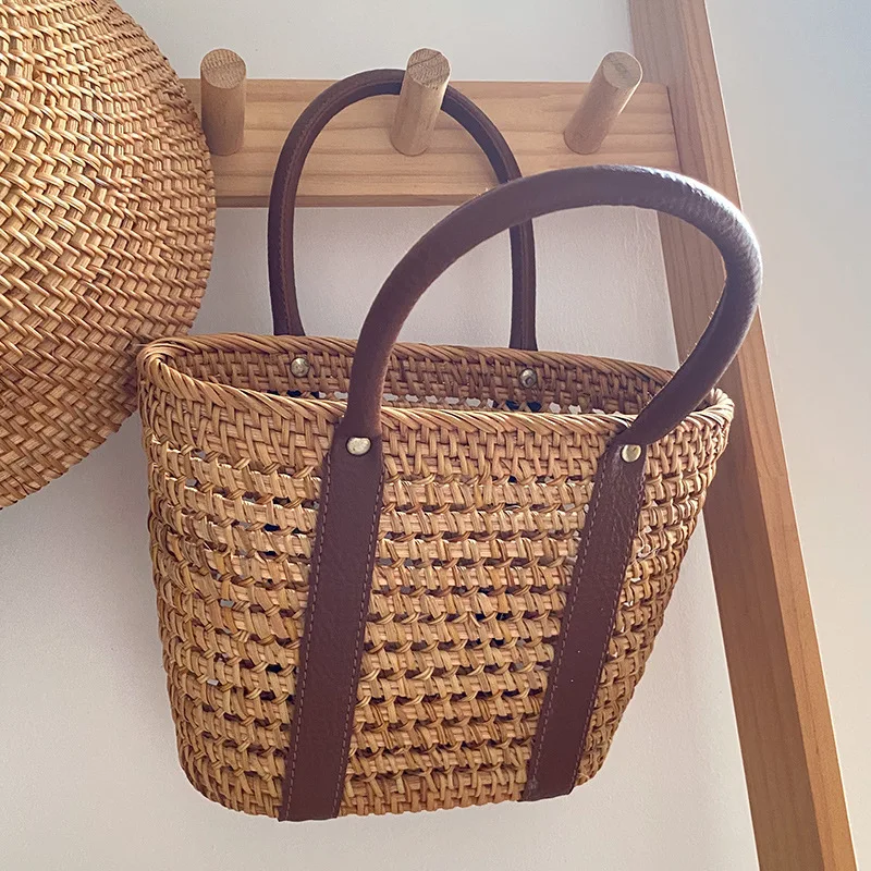 

Withered Wholesale Handmade Bamboo Basket Mantou Bread Bamboo Products Household Storage Shaukei Bamboo Basket Woven Bamboo Weav