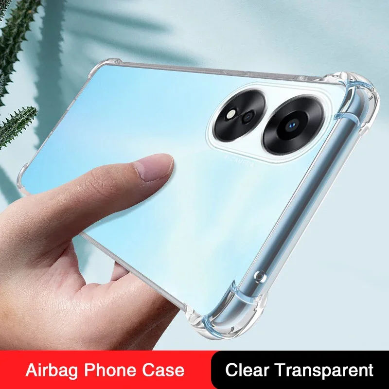 

Transparent Silicone Phone Case for OPPO A58 X A58X 4G 5G Airbag TPU Camera Protection Original Back Cover Shockproof Thin Funda