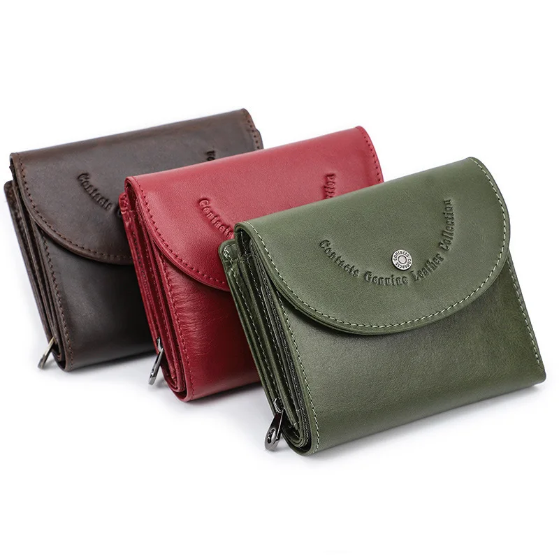 Anti Theft Brush Head Layer Cowhide Wallet  Fashion Casual Multi Functional Women's Leather Clip Coin Purse Holder Men's Wallets