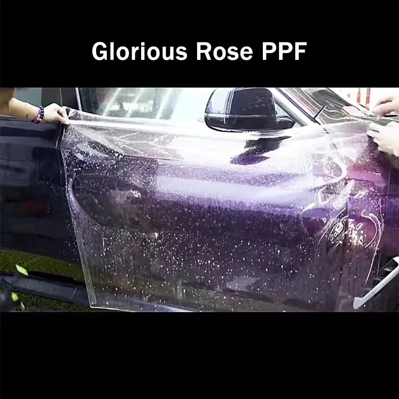 China Factory Direct Anti-Scratch Anti-Yellowing Rose Gold Car Wrap Self Healing Vinyl Film TPU Material Color Changing Body