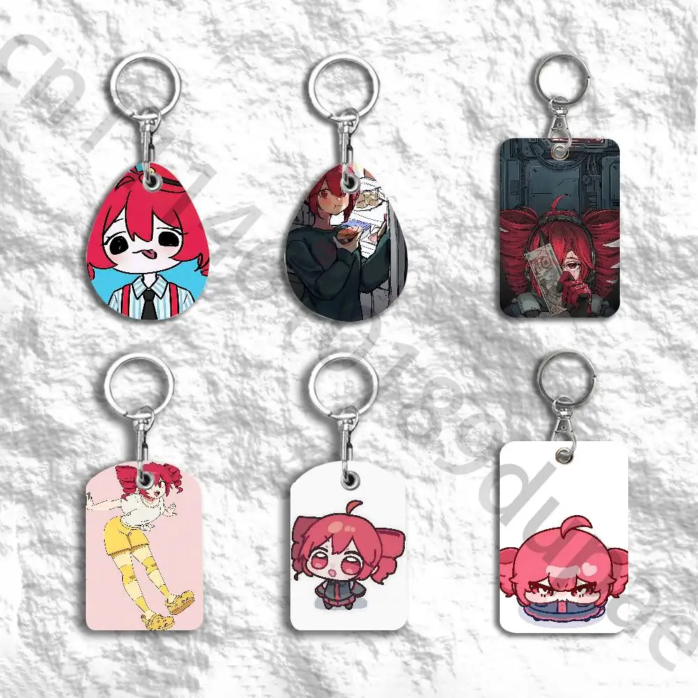 T-teto kasane Protective Printed Leather Card Case Metal Keychain for Bank Credit Bus Subway ID Cards