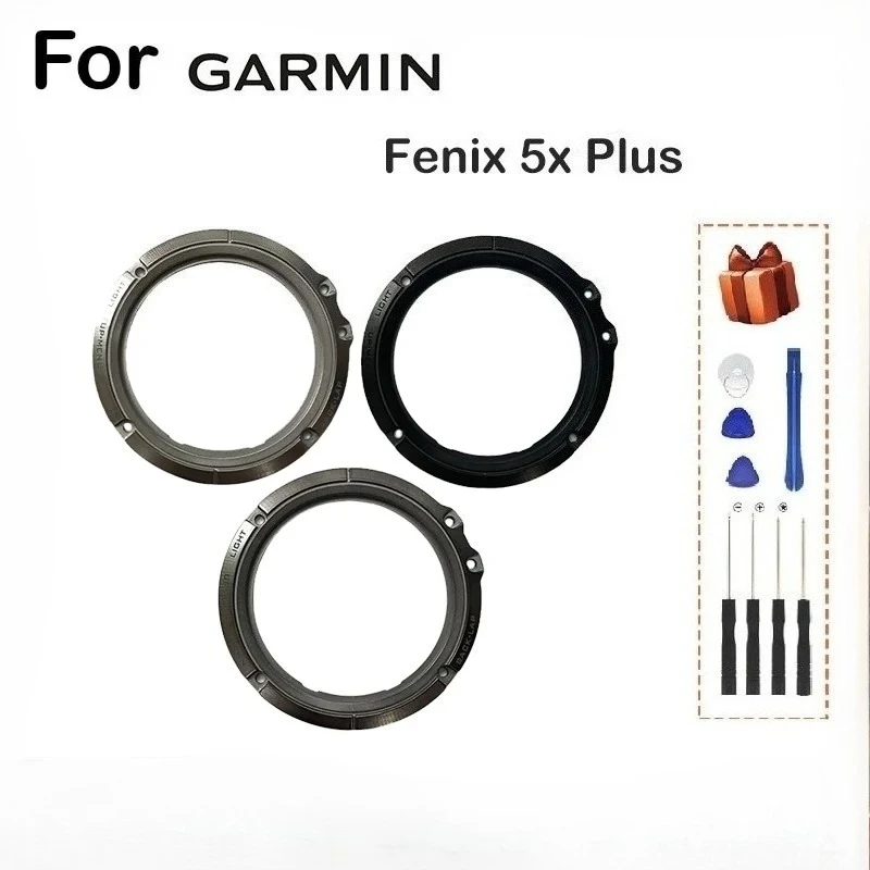 New For Garmin Fenix 5x Plus Smart Watch LCD Screen with Frame + Cover Glass Repair Parts Replacement