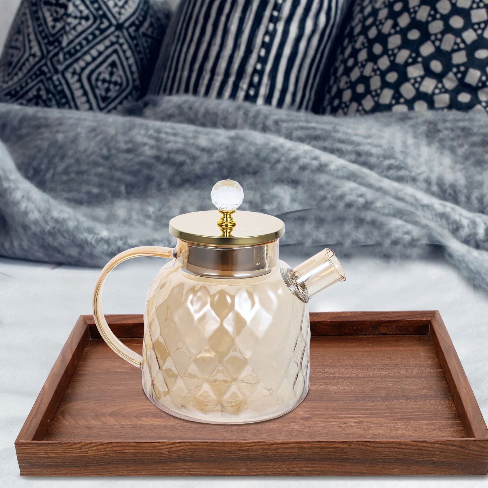 

Wooden Pallet Coffee Decorative Serving Tray Rectangle Rectangular Container Trays Food Black Tea Platters