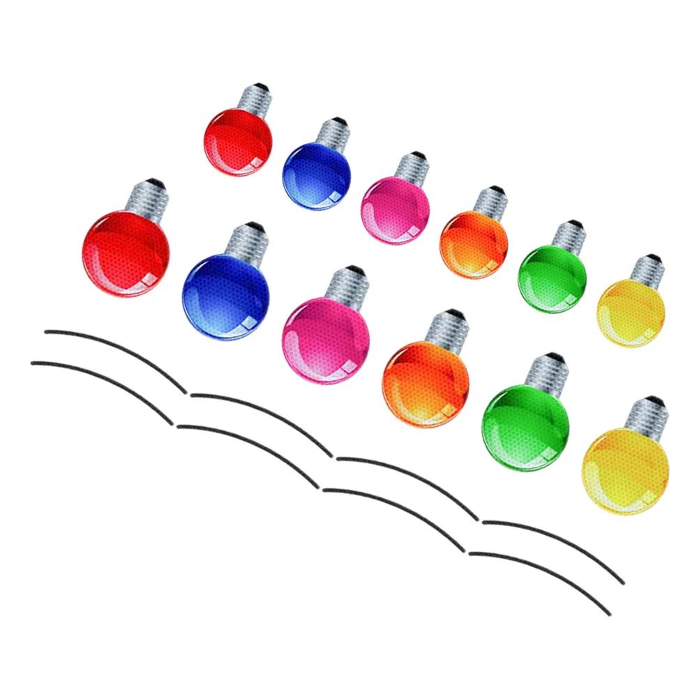 1 Juego de pegatinas de imanes de bombilla de coche de Navidad, decoraciones reflectantes para puerta de nevera, suministros bonitos para fiesta de Navidad, pegatina de imanes de bombilla de coche