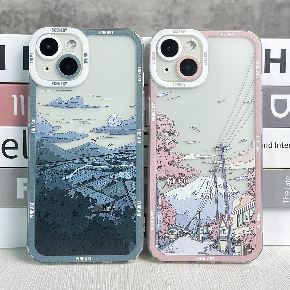 Case For Xiaomi Mi 11 Lite 5G NE Redmi Note 10 9 11 12 13 Lite Poco X3 X4 GT X5 11S 11E Pro 10T 11T Scenery Aesthetic Cover