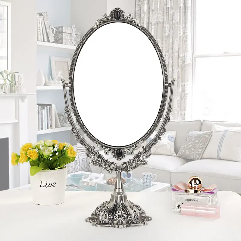 

Europe Double Faces Large Size Metal Makeup Mirrors Decorative Mirrors For Interior ornaments J05