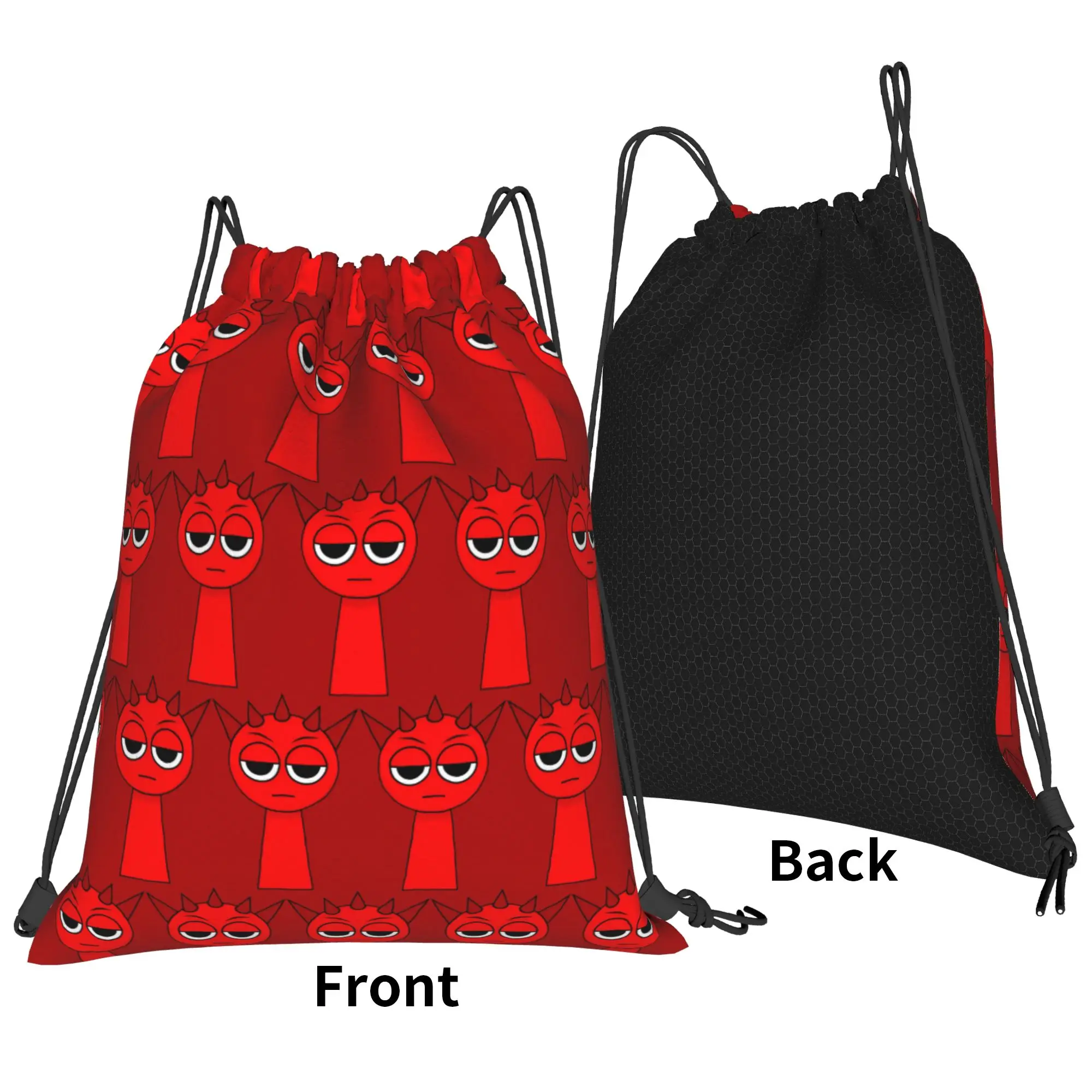 Sprunki Game Raddy Drawstring Backpack Sports Gym Sackpack Water Resistant Game String Bag for Working Out 36cm (W) x 43cm (H)