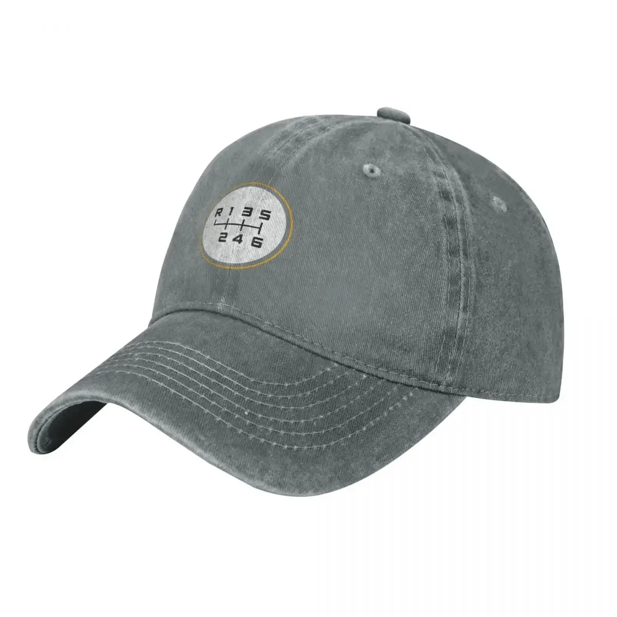 Grungy Manual Transmission Shift Pattern - 6-speed, Reverse: top left Baseball Cap black Golf Mens Tennis Women's