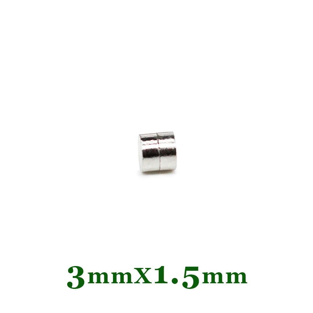 100/200/500/1000/2000/5000PCS 3x1.5mm Small Circular Magnets 3x1.5mm for Home Refrigerators, Offices DIY 3x1.5mm