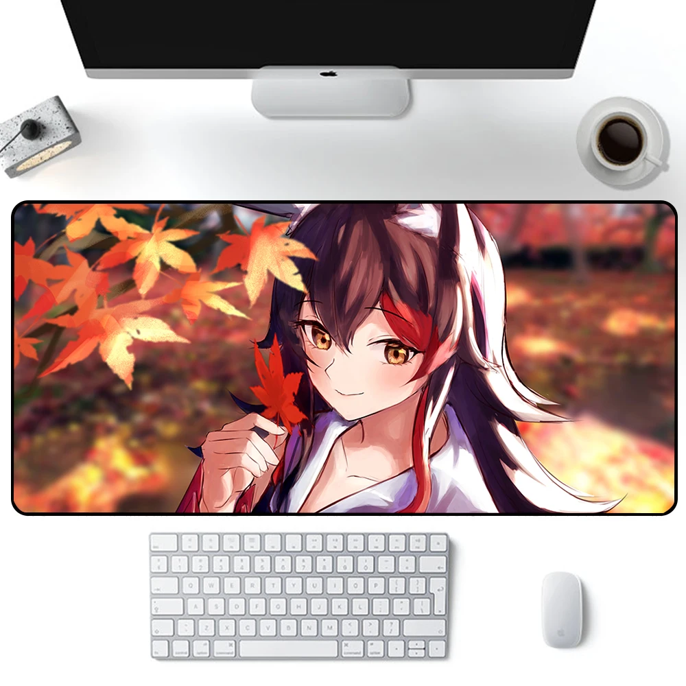 Ookami Mio Hololive Mouse Pad Large Gaming Mousepad PC Gamer XXL Computer Office Mouse Mat Keyboard Mat Desk Pad Laptop Mausepad