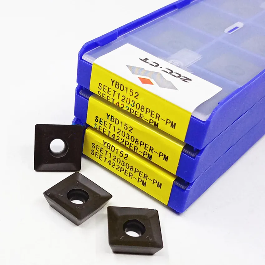 

SEET120308PER-PM YBD152/SEET120308PER-PM YBD252/SEET120308PER-PM YBG102/SEET120308PER-PM YBC302 ZCC.CT carbide inserts 10pcs/box