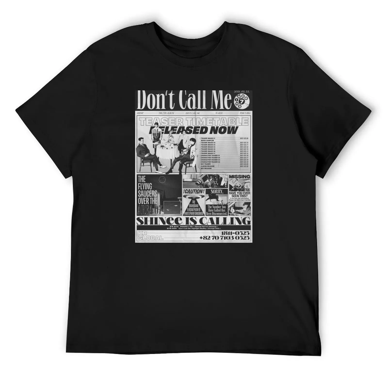 

SHINee Don't Call Me T-Shirt T-shirts man plus size clothes new edition t shirt for men
