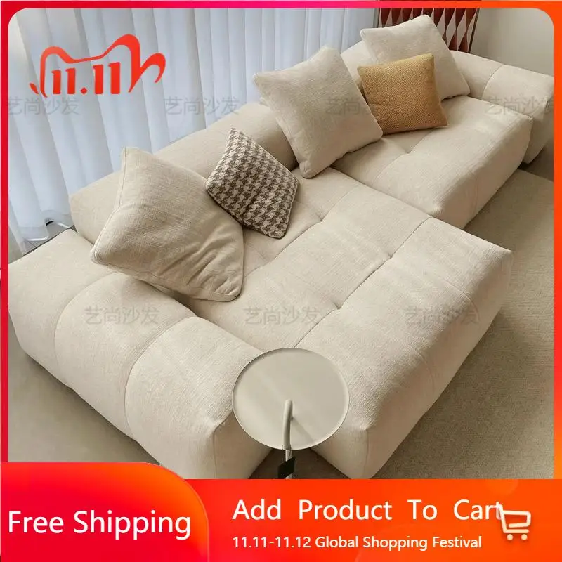

Minimalist Nordic Living Room Sofas Recliner White Individual Puffs Living Room Sofas Lounge Lazy Muebles Postmodern Furniture