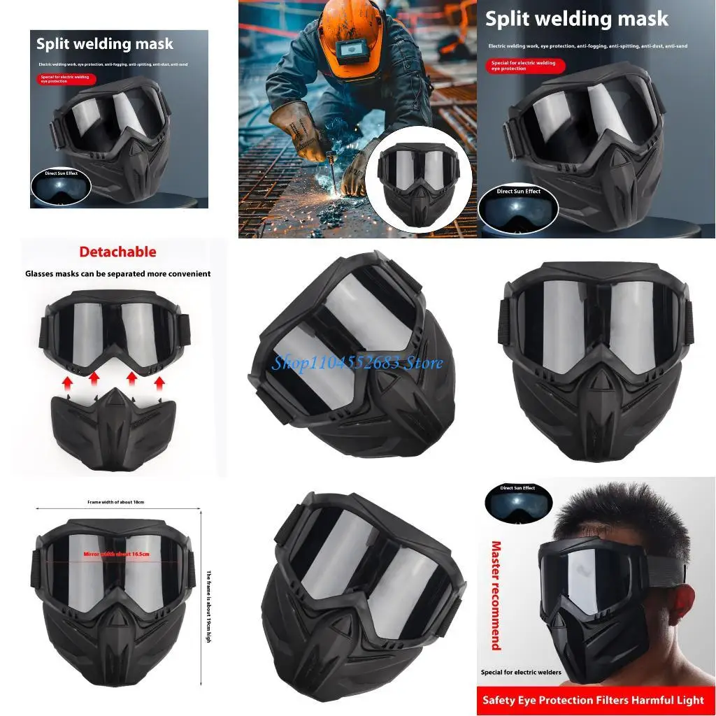 Y6GD Welding Helmet Windproof Protective Face Cover Impact Resistant Gear For Metalwork Cycling Snow Sports