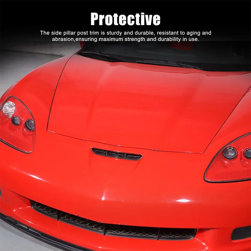 Real Fibra De Carbono Tampa Do Motor Do Carro, Quadro de Entrada de Ar, Adesivo Guarnição, Acessórios, Chevrolet Corvette C6 2005-2013