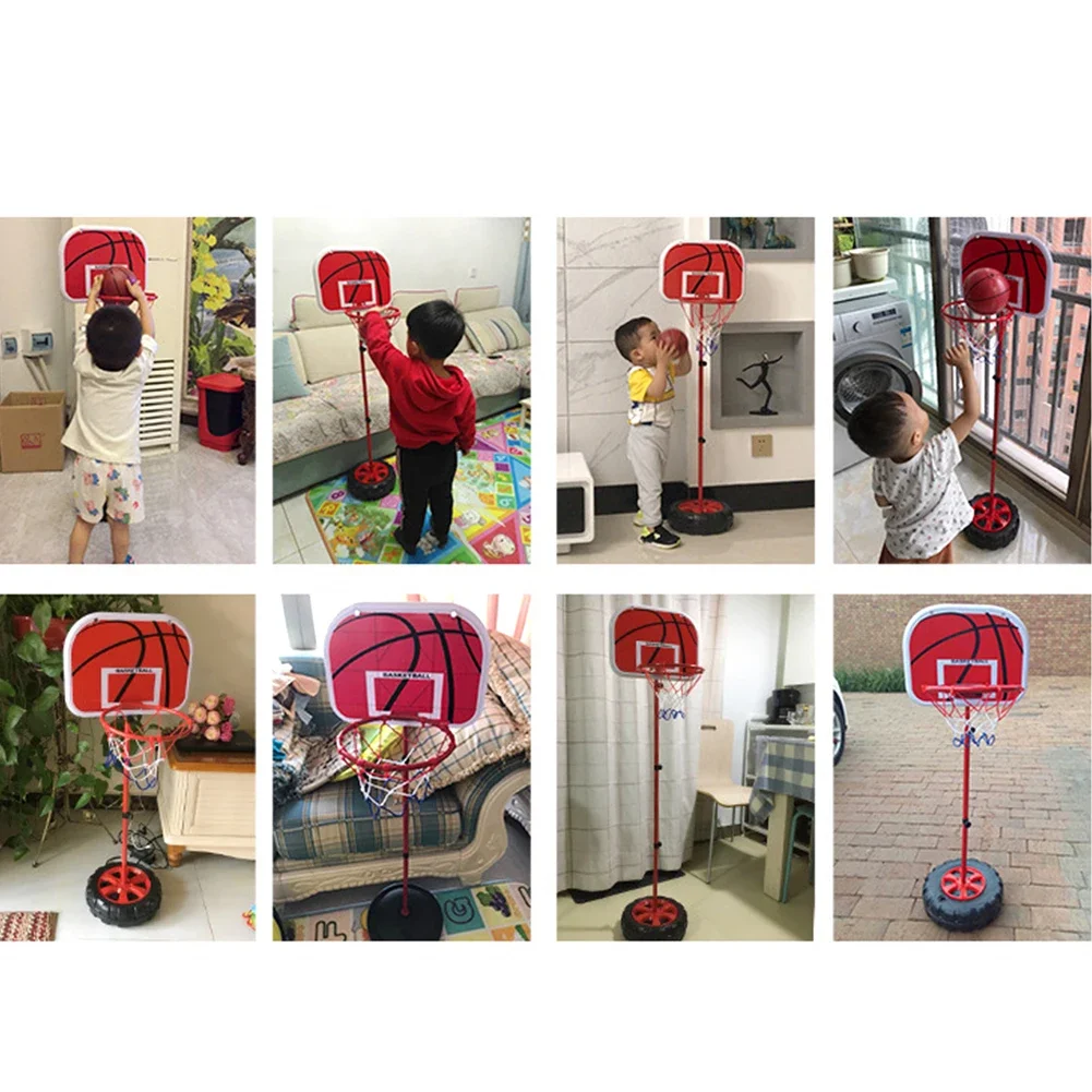 Kinder-Basketballkorbständer, Mini-Basketballkorb, höhenverstellbar, für Basketballtore, drinnen und draußen, zum Spielen für Kinder