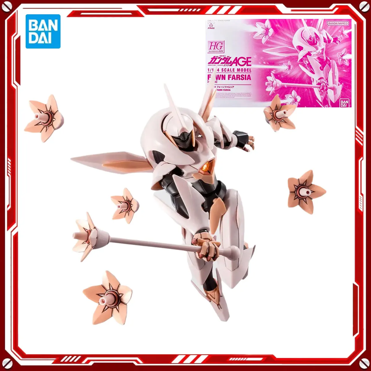 

Bandai натуральная аниме-модель Gundam, наборы FAWN FARSIA Toys HG 1/144, фигурка в сборе, модель, подарок для детей, рождественский подарок