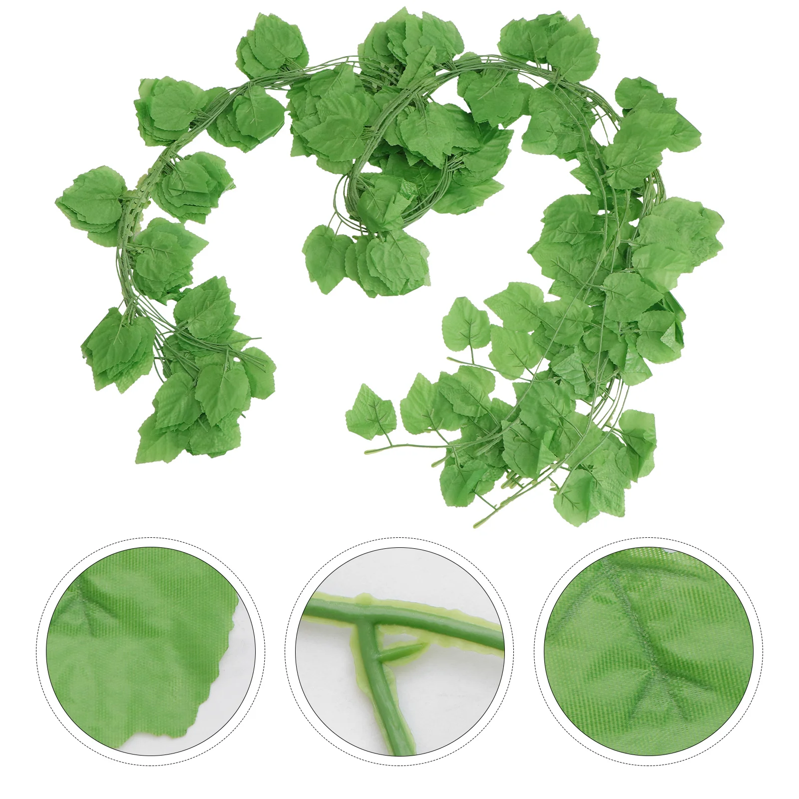 

12Pcs Imitation Grape Leaves Creeper Vine Decorative Leaf Rattan for Wall Window Door Home Decor Artificial Green Plant Accents