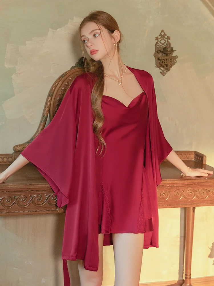 resextui-sexy-backless-mesh-nightgown-with-chest-pad-home-clothes-set-women's-short-sleeve-v-neck-soft-fabric-four-seasons
