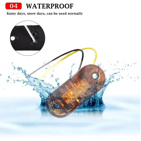 स्कैनिया ट्रक एक्सेसरीज़ ट्रेलर कारवां साइड क्लीयरेंस लैंप एलईडी लॉरी ग्रिल लाइट कैमियन के लिए 10 पीस 24V एलईडी साइड मार्कर लाइट 10 best sales स्कैनिया एलईडी - №3