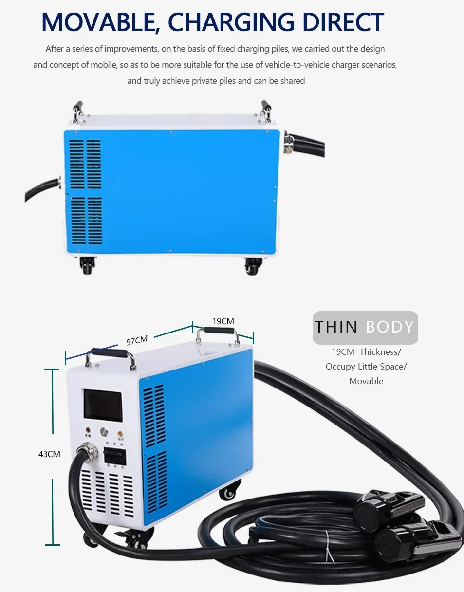 7KW 15KW 20KW 30KW 40KW GBT CCS CHAdEMO OCPP 1.6 Portable DC EV Charger For Electric Car