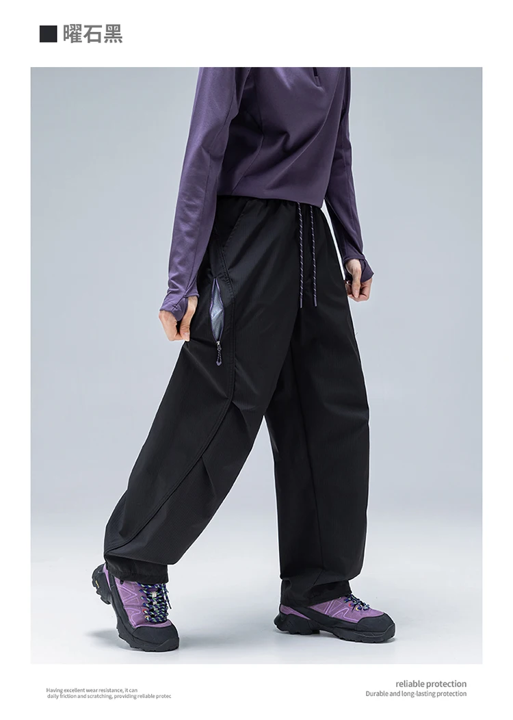 Unisex Teflon Wasserdichte Softshell-Hose - Fluoridfreie, wasserabweisende, schnelltrocknende Wanderhose mit Reißverschlusstaschen – Detail 11