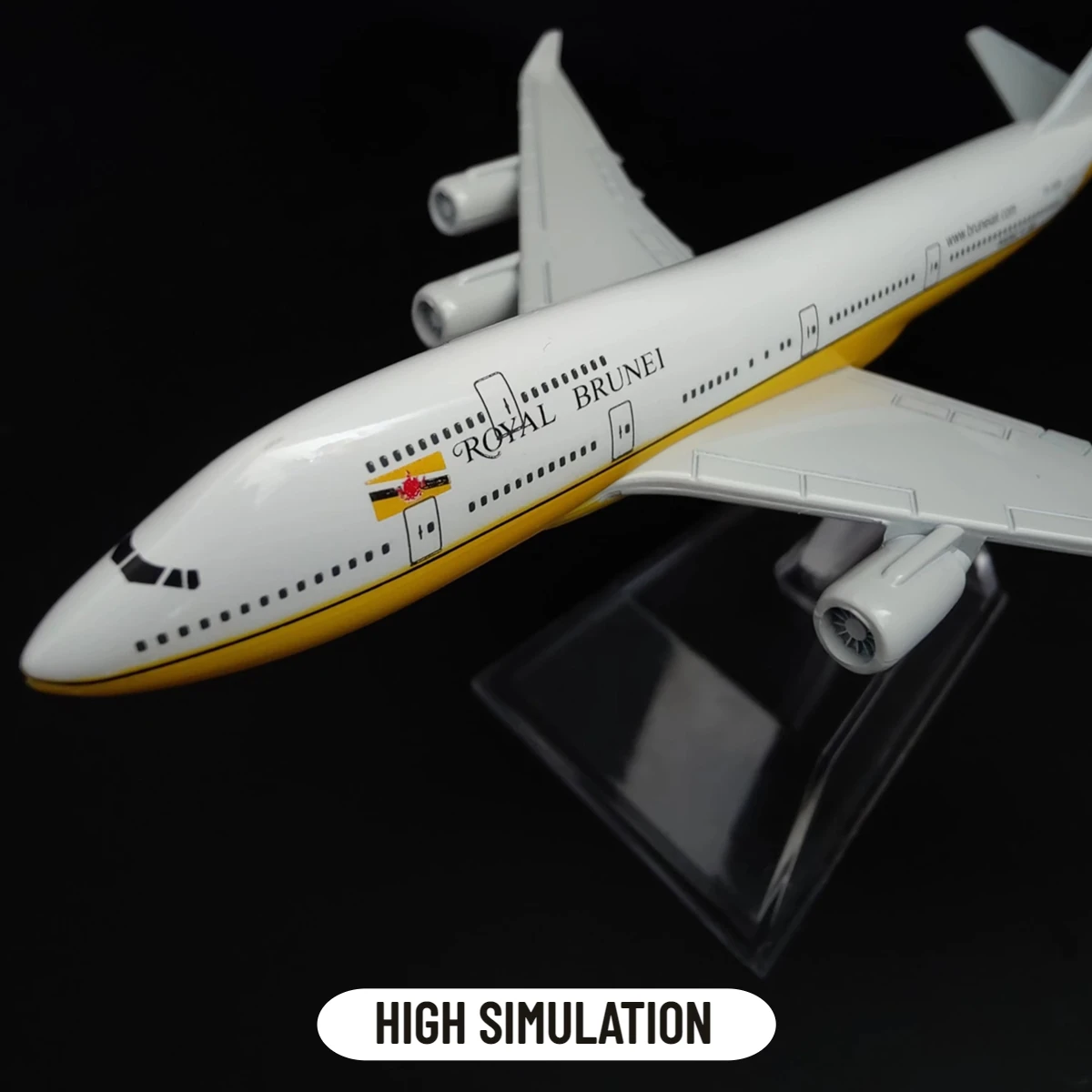 1:400 Scale Metal Aviation Miniature, Royal Brunei B787 Aircraft Replica Airplane Model, Kids Room Decor Xmas Gift Toys for Boy