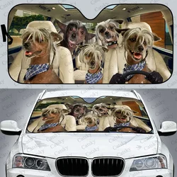 Chinese Crested Dog Car Sunshade, Car Decor Gift, Windscreen Sunshield for Car Window Sunshade Cover Foldable Uv Ray Reflector