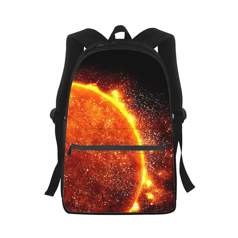 Mochila art sun para hombres y mujeres con estampado 3D, bolso escolar para estudiantes, mochila para ordenador portátil, bolso de hombro de viaje para niños