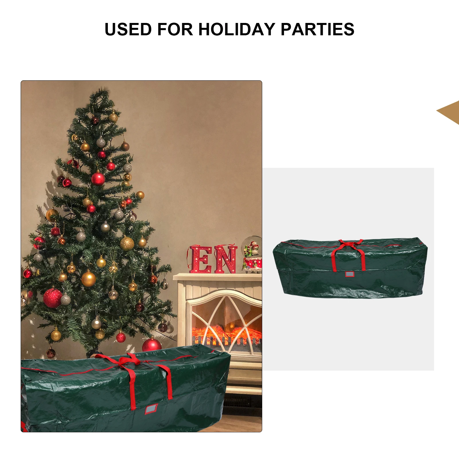 

Christmas Tree Storage Bag Large Capacity PE Material Smooth Surface High Quality Zipper Practical Design