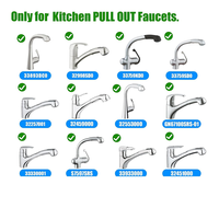 FYBL-Kitchen Faucet Parts With Weigt Ball And 3 Connect Adapters Kitchen Faucet Hose Replacement Parts Pull-Down Hose For Sink