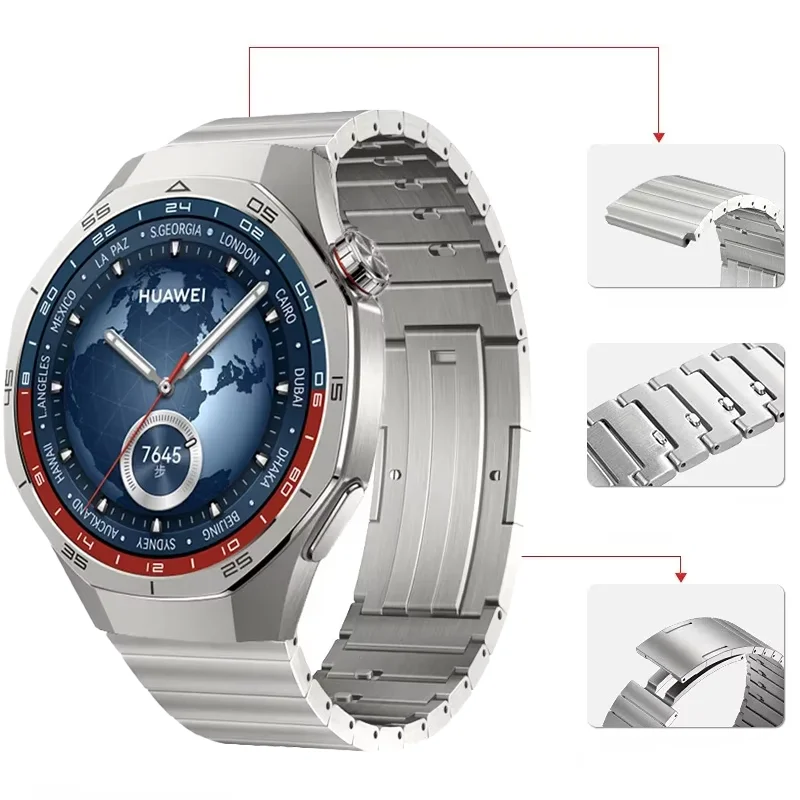 22mm Titanium Strap for Huawei Watch GT4/GT5 Pro 46mm Quick Release Comfortable Bracelet for Huawei Watch 4 3 Pro/GT3 2 Correa